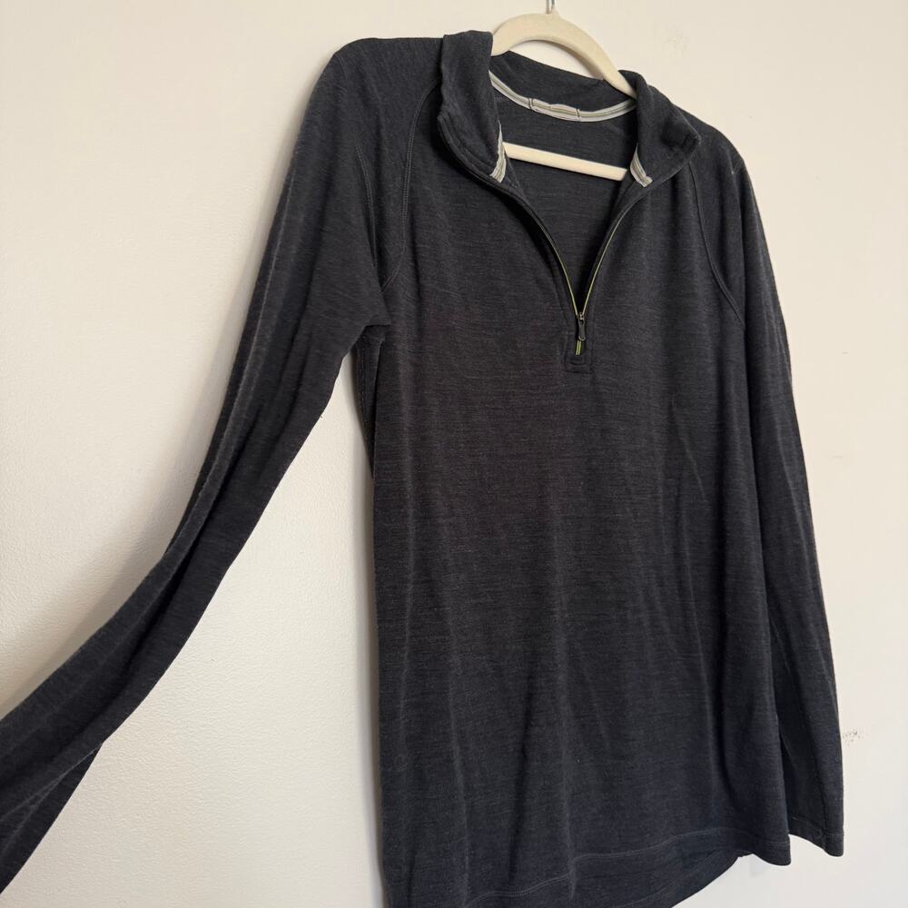 Smartwool 100% Merino Wool Women's Quater Zip Gray Gorpcore Outdoor Hiking - Picture 3 of 11